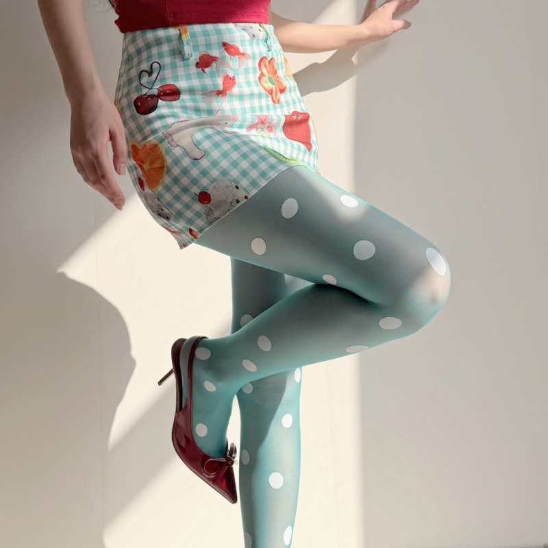 Tights Pantyhose Sheer - Retro Polka Dot Sheer Panty's voor
