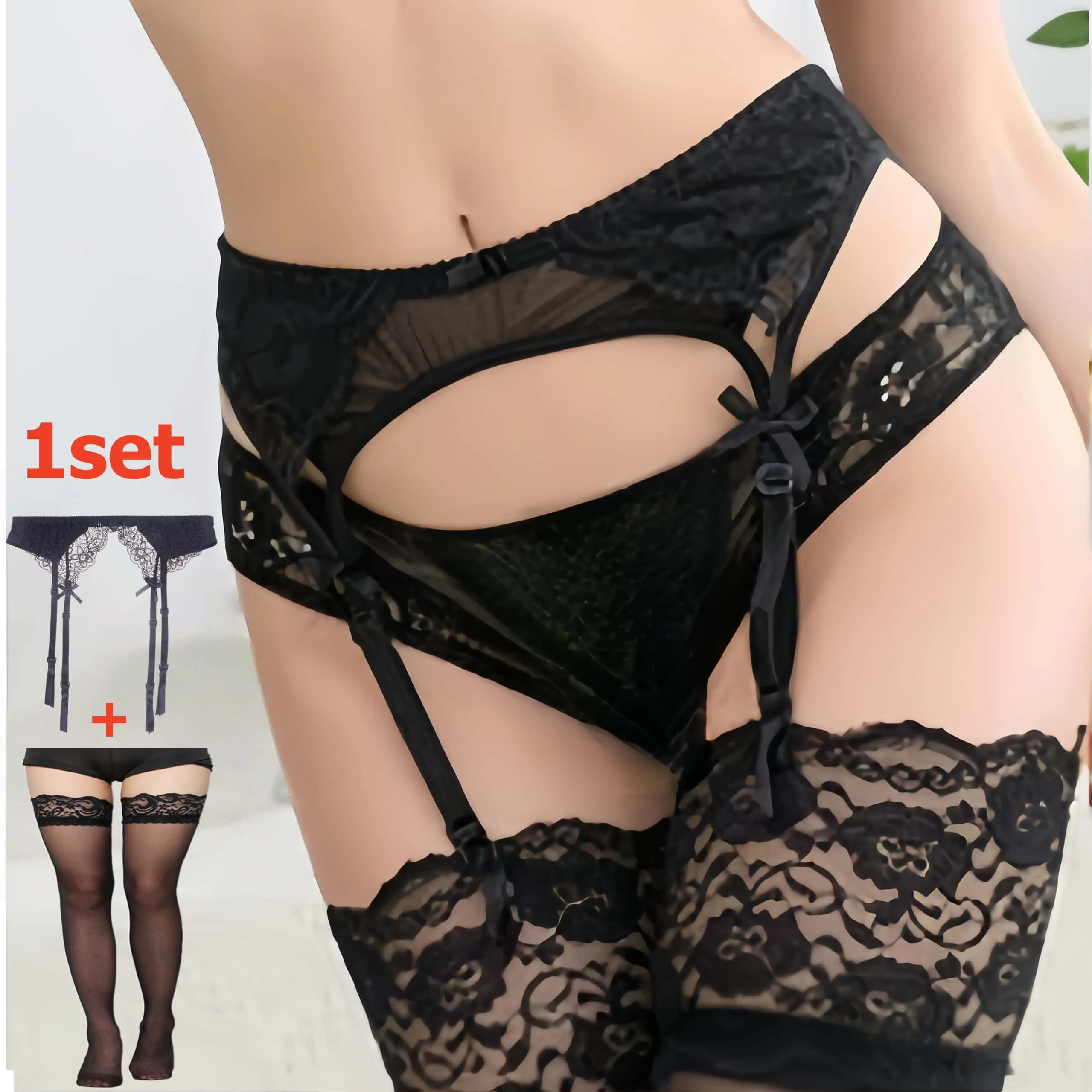 Tights Pantyhose Sheer - 2 stuks dames kousen met kanten