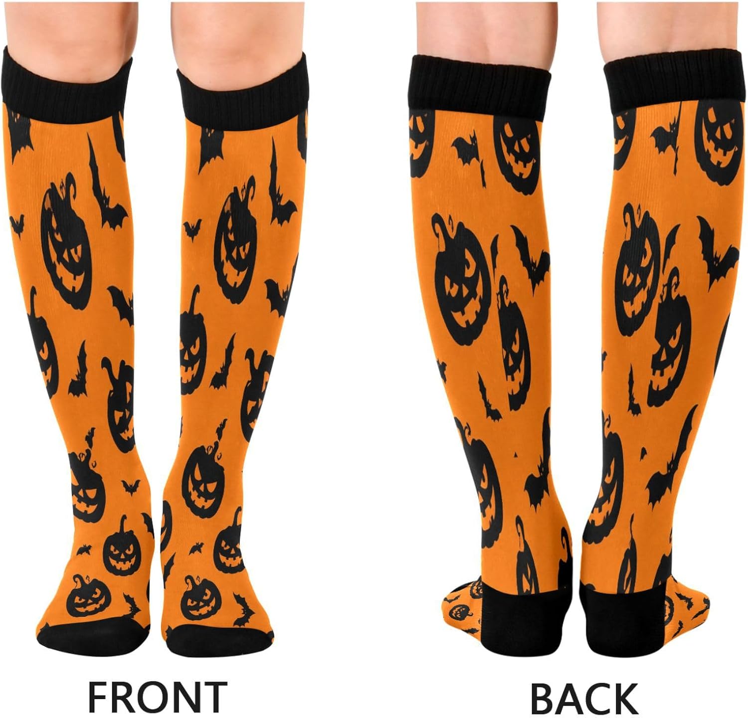 Spooky Pumpkins Compressiesokk - Knee High Sock Women recensie en prijs