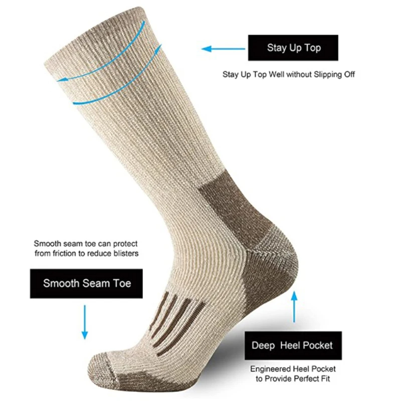 80% wollen sokken Warm dikker  - Wool Hiking Sock recensie en prijs