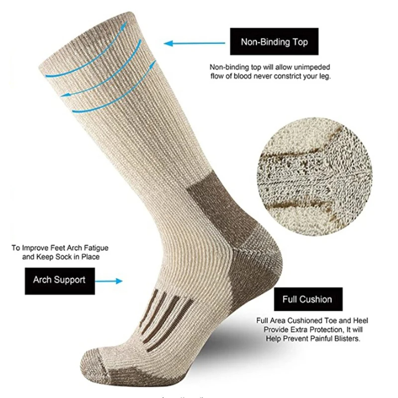 80% wollen sokken Warm dikker  - Wool Hiking Sock recensie en prijs