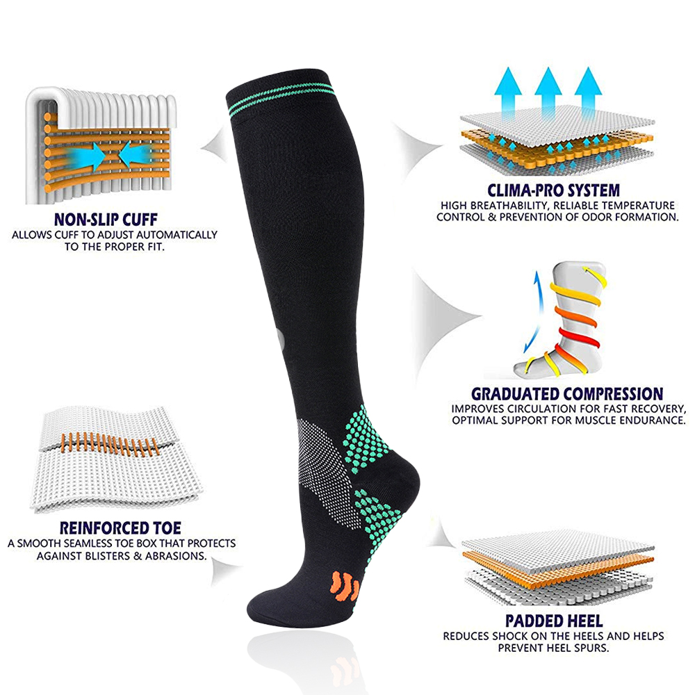 1 paar compressiekousen voor m - Compression Sock Medical recensie en prijs