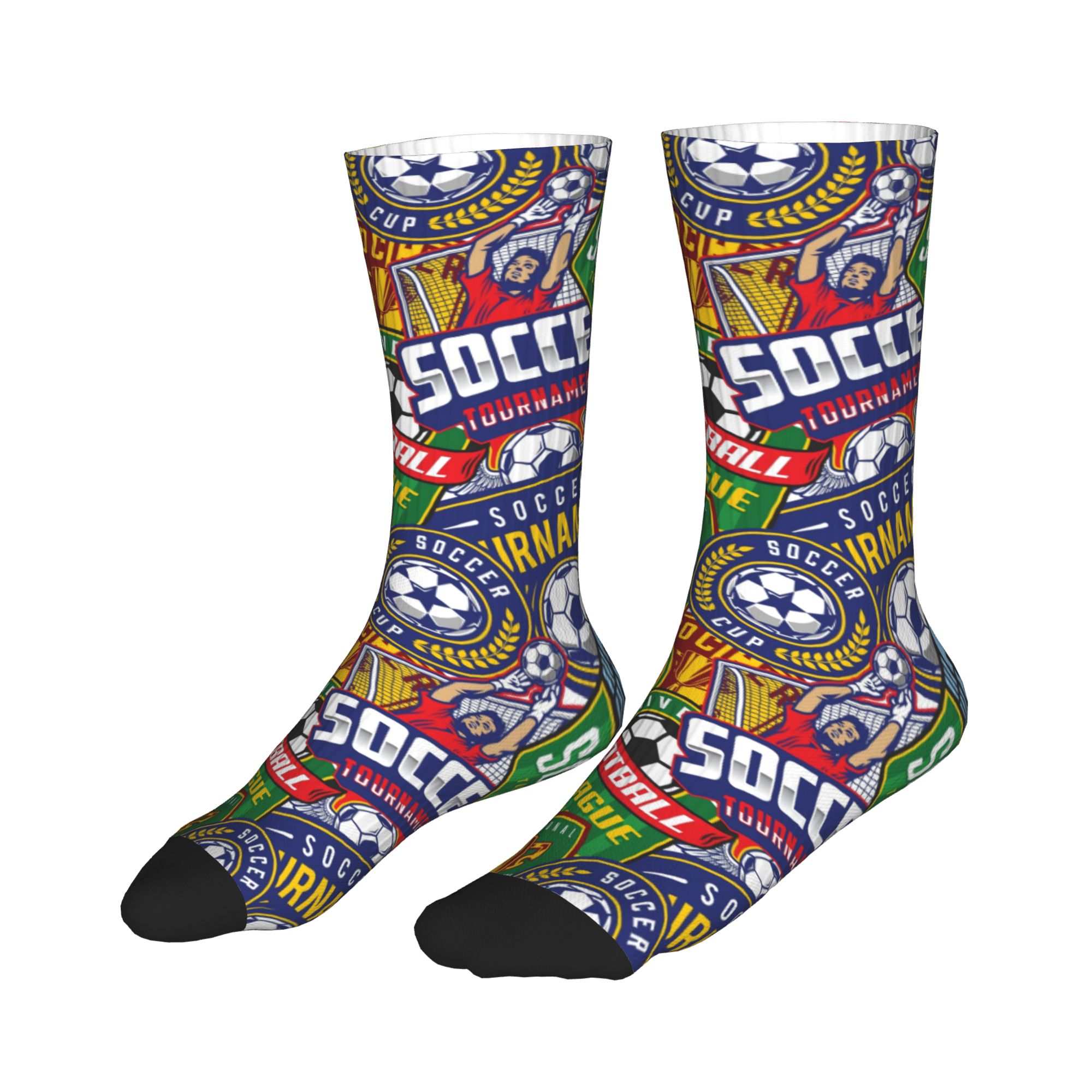 Retro voetbalbadge groen rood  - Dress Sock Men recensie en prijs