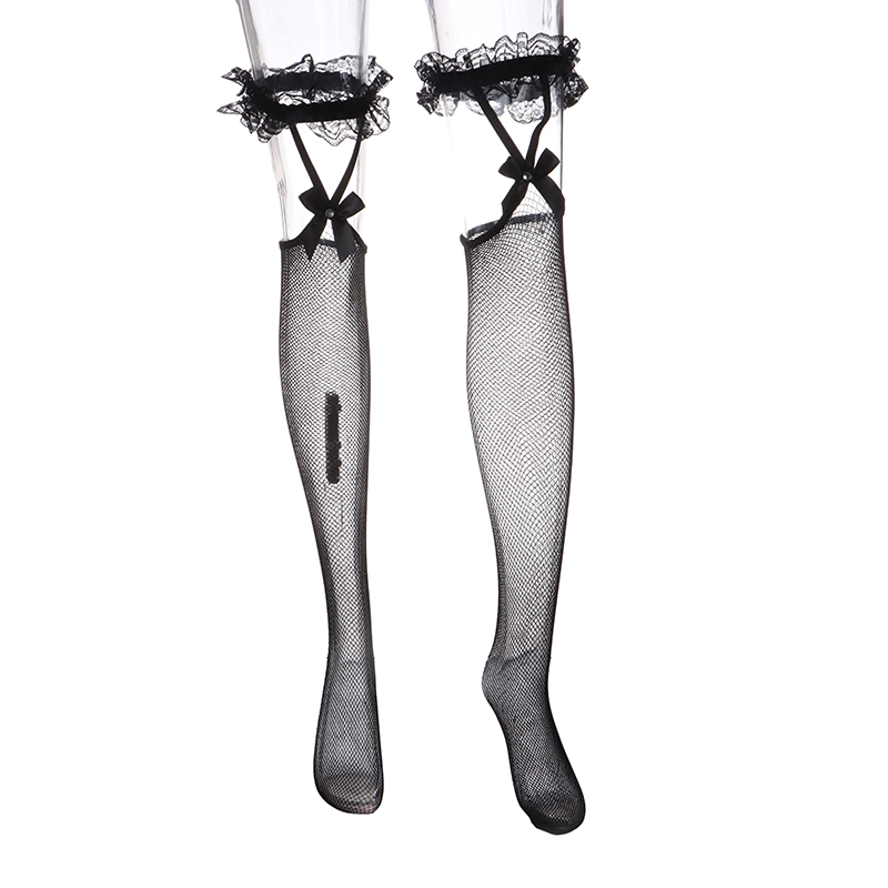 1 paar Sexy Mesh Visnet Dij Ho - Knee High Sock Women recensie en prijs