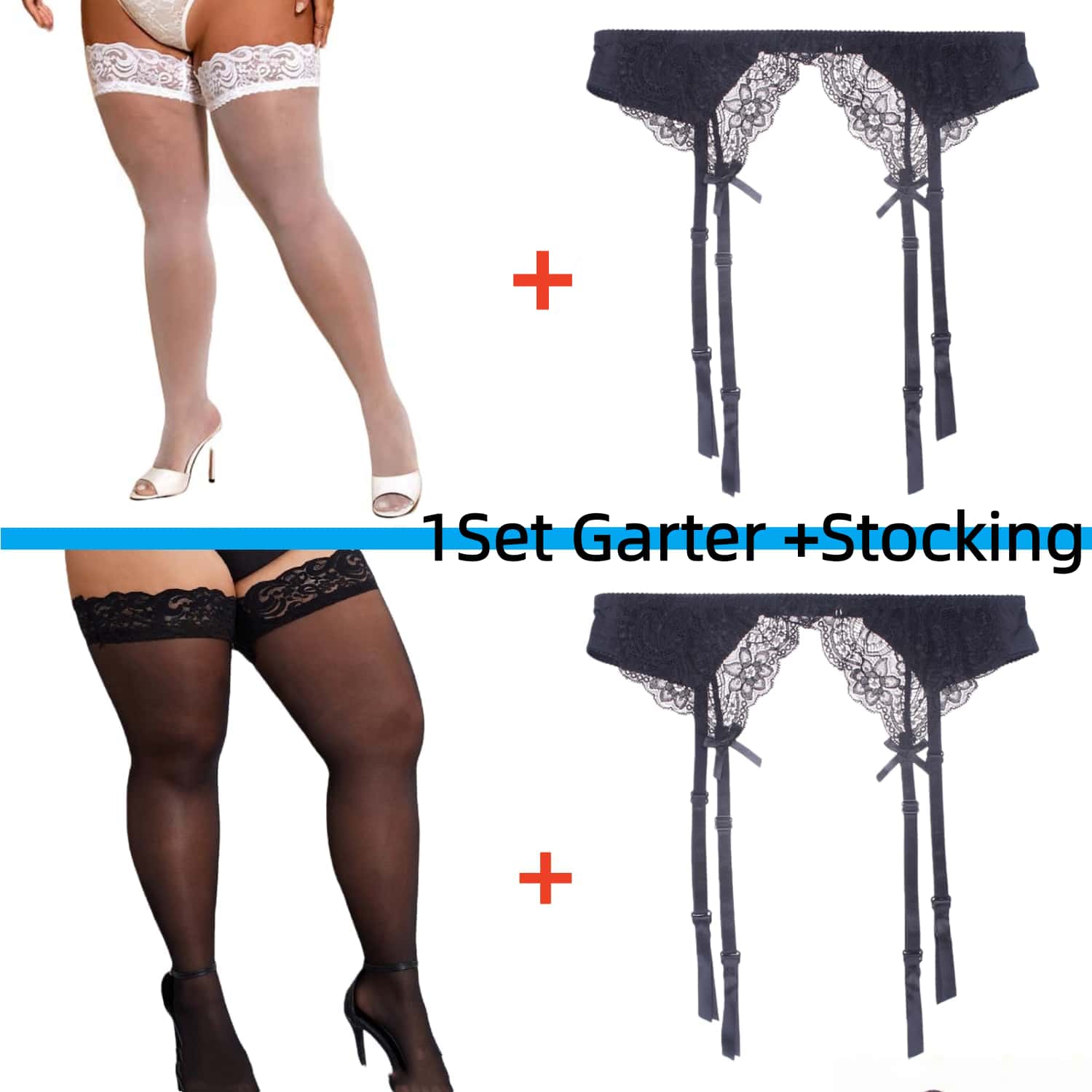 2 stuks dames kousen met kante - Tights Pantyhose Sheer recensie en prijs
