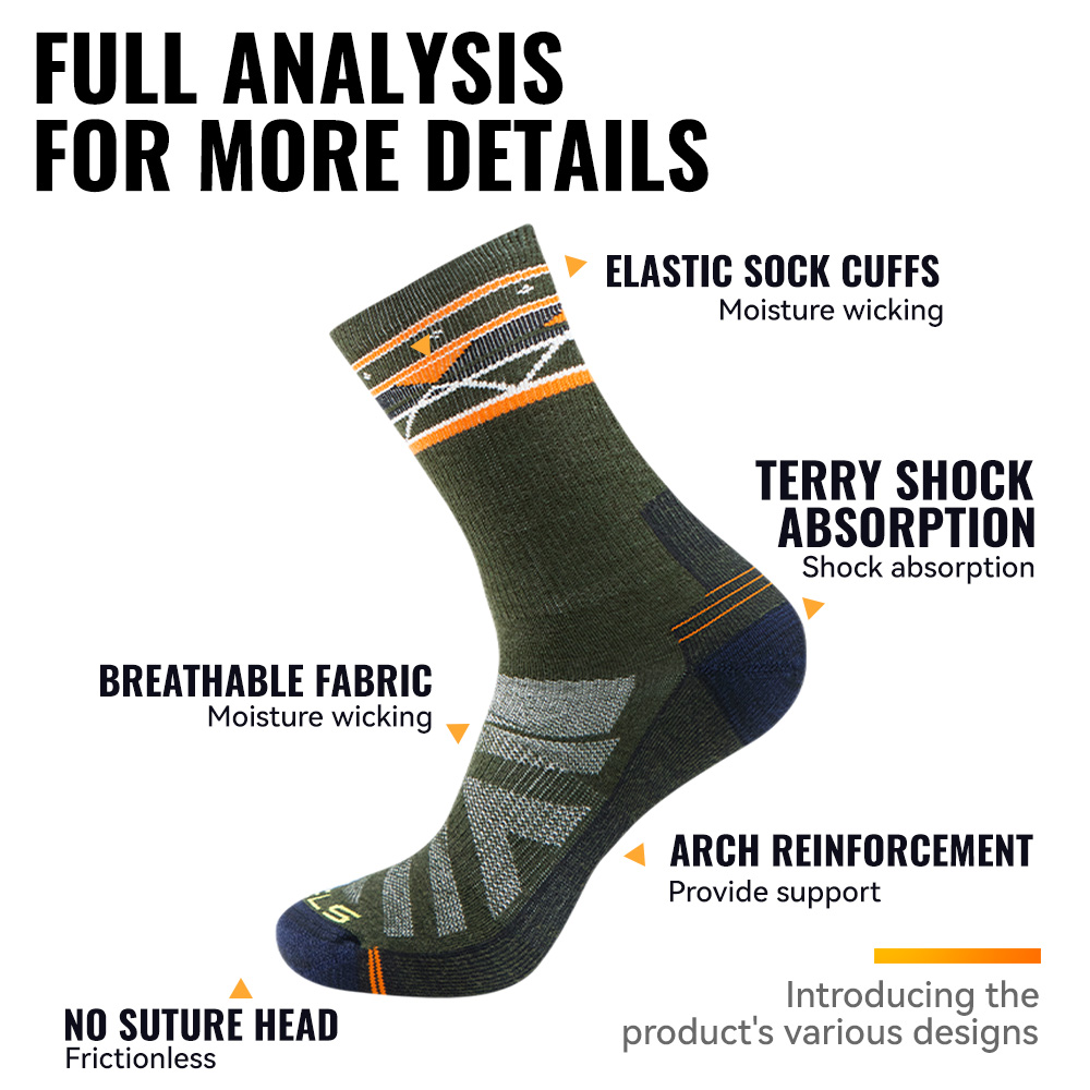 WRELS 1/2/3 paar merinowol wan - Wool Hiking Sock recensie en prijs